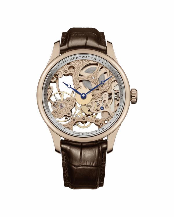 Big Mechanical Skeleton - Aerowatch - Acier inoxydable & PVD or rose