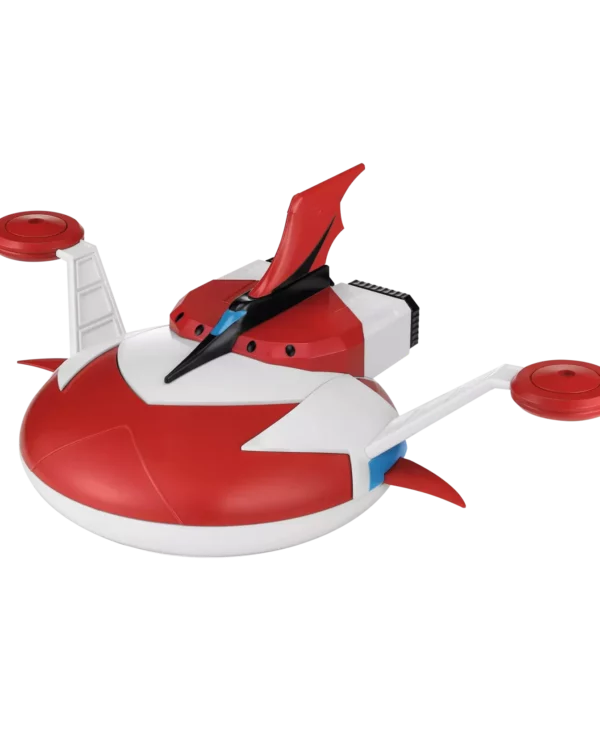 Coffret fermé en forme d’OVTerre de la Tissot PRX UFO Robot Goldorak – écrin collector inspiré du vaisseau de Goldorak.