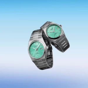 Tissot PRX Powermatic 80 40 mm, bracelet acier, cadran vert claire