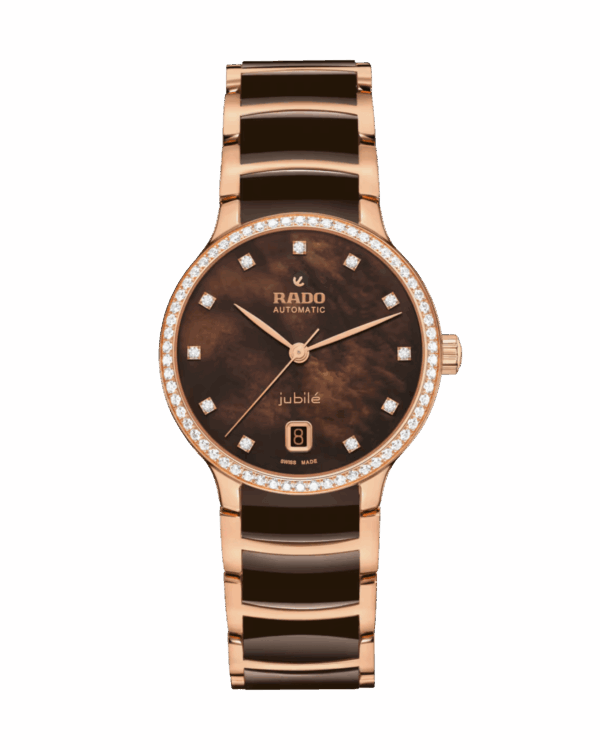 Rado Centrix Automatic Diamonds Lunette Diamants Brun