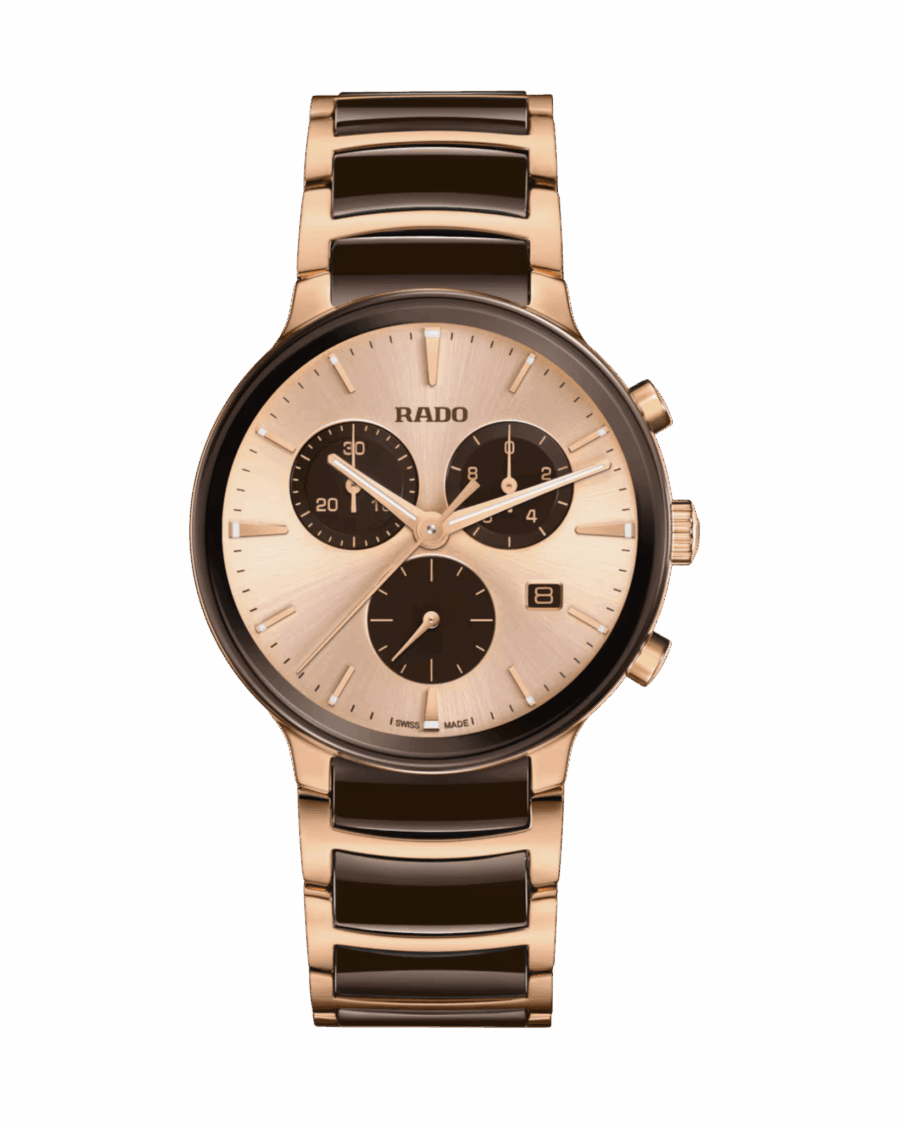 Rado Centrix Chronograph Quartz 41 mm Or rose