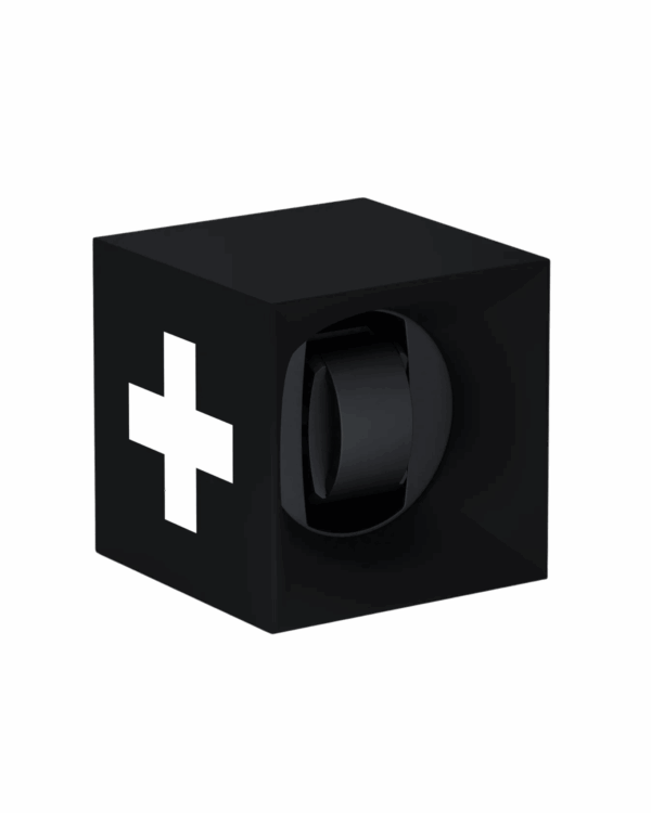SwissKubik Startbox Soft Touch Noir – Remontoir 1 Montre Croix Suisse - GB