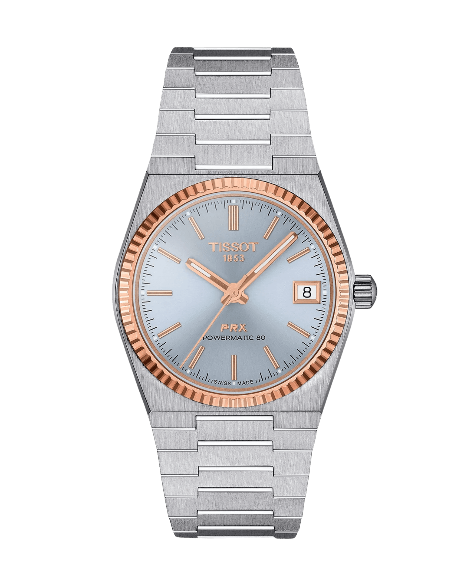 Tissot PRX 35mm Goldlünette Bleu