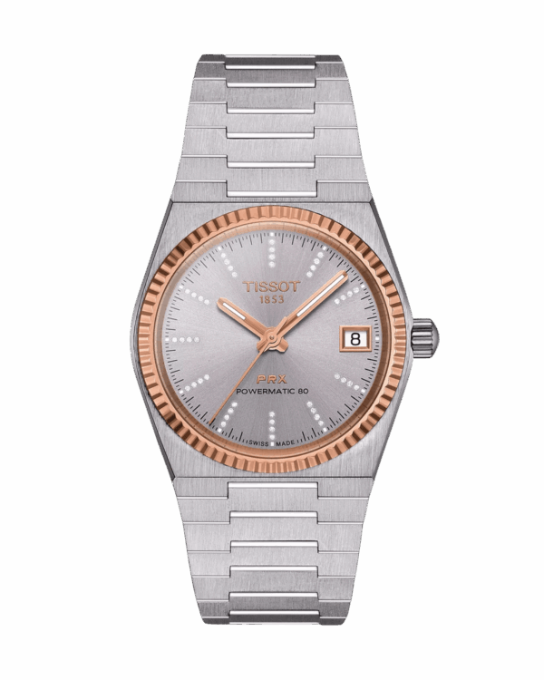 Tissot PRX 35mm Goldlünette Gris