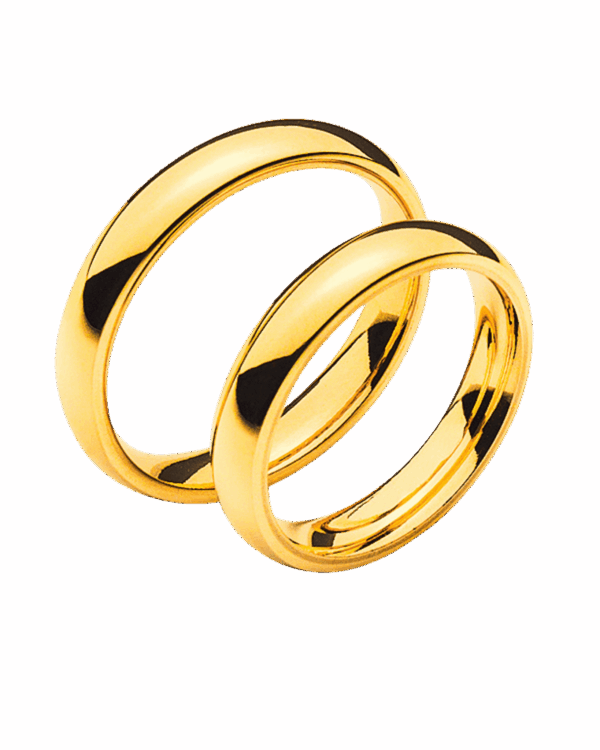 Alliance or jaune 750 bombé Comfort Fit env. 4.0mm