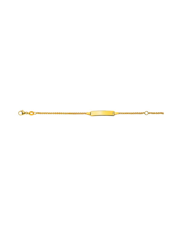 Bracelet d'identité palmier pour enfants or jaune 585