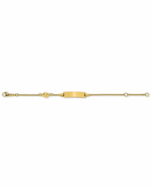 Bébé Bracelet Ancre Rond Or Jaune 750 14cm