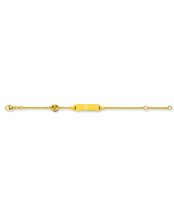 Bracelet Bébé Ancre Ronde Or Jaune 375 14cm