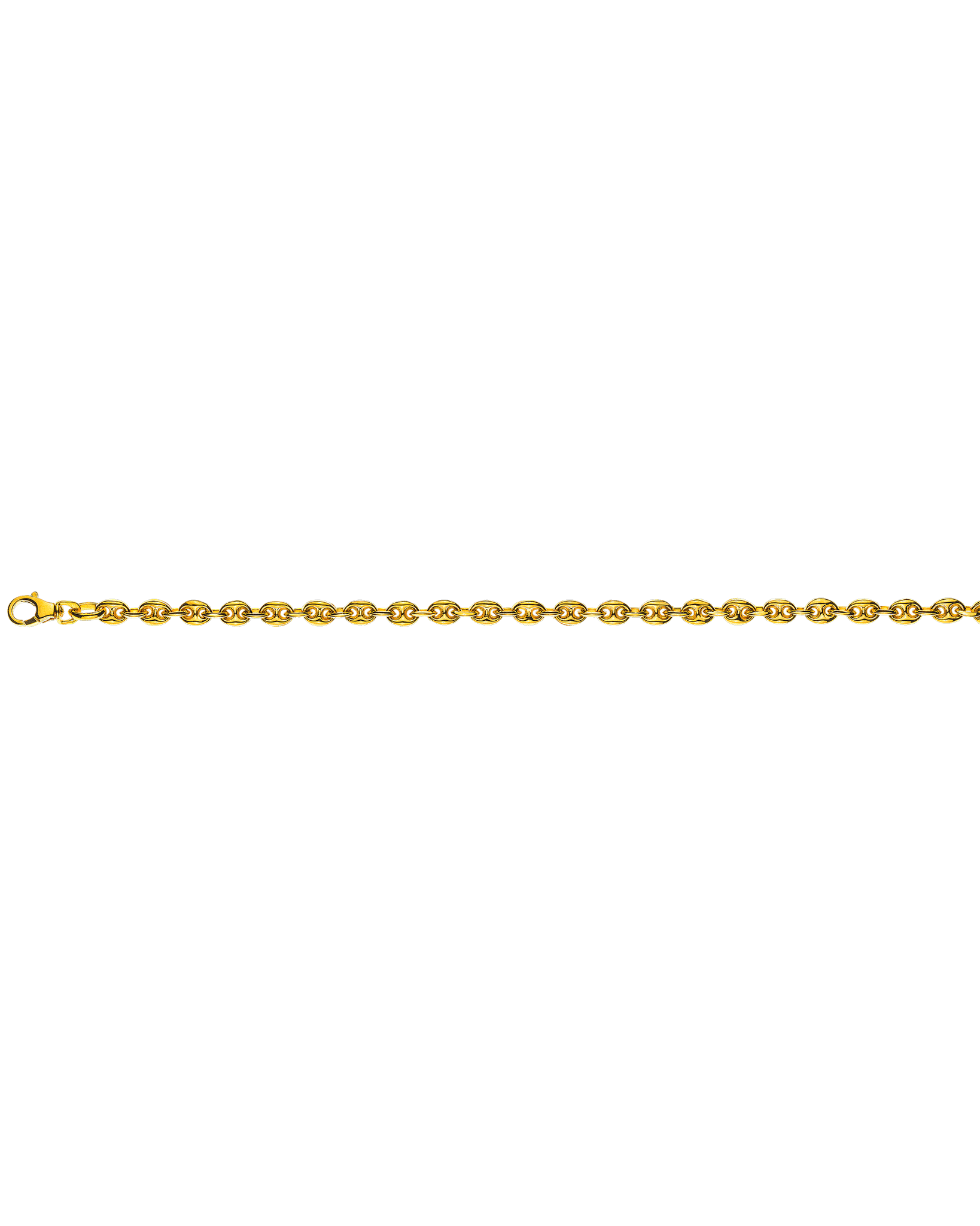 Bracelet maille marine or jaune 750 env. 4.5 mm