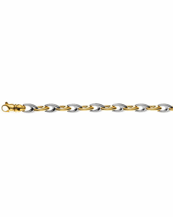 Collier Bicolore (or jaune/blanc) 750