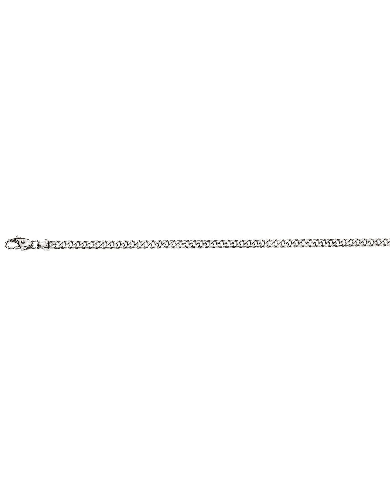 Bracelet gourmette limée or gris 750 env. 4.0 mm