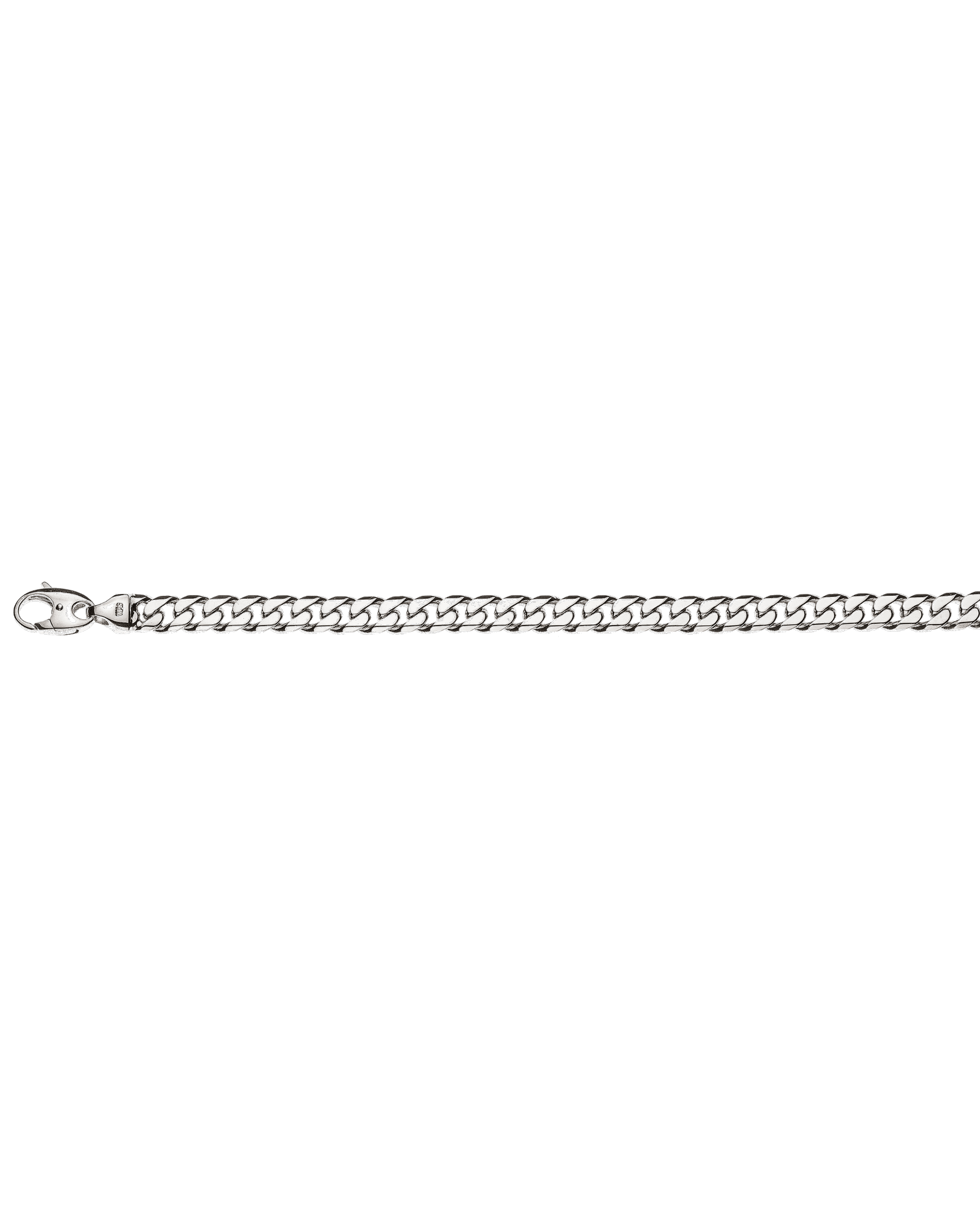 Bracelet gourmette limée or gris 750 env. 7.0mm
