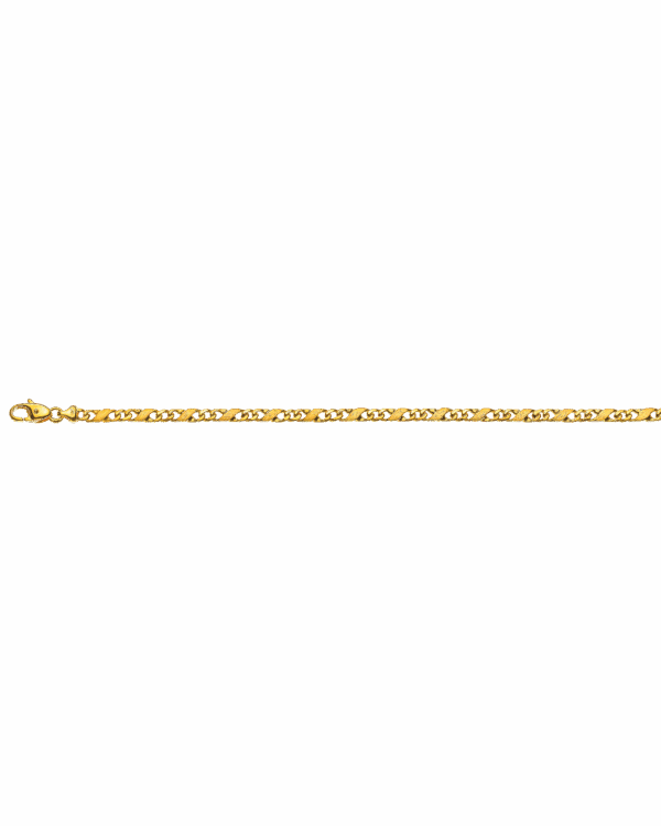 Collier Carrera satiné/poli or jaune 750 env. 4.0 mm