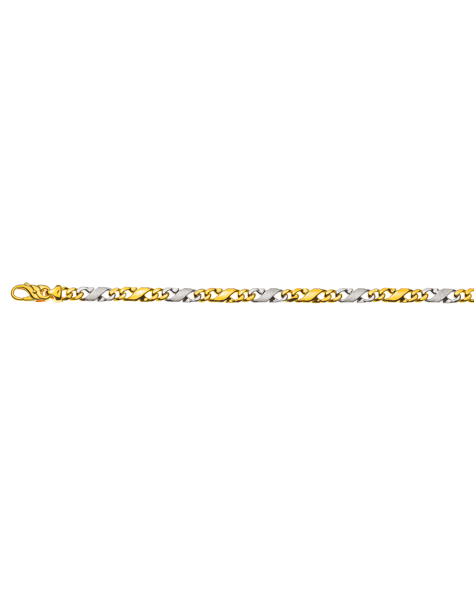 Collier Carrera satiné/poli bicolore (or jaune/or gris) 750