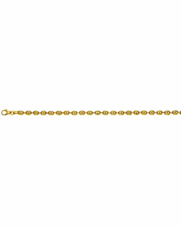 Collier maille marine or jaune 750 env. 4.5 mm