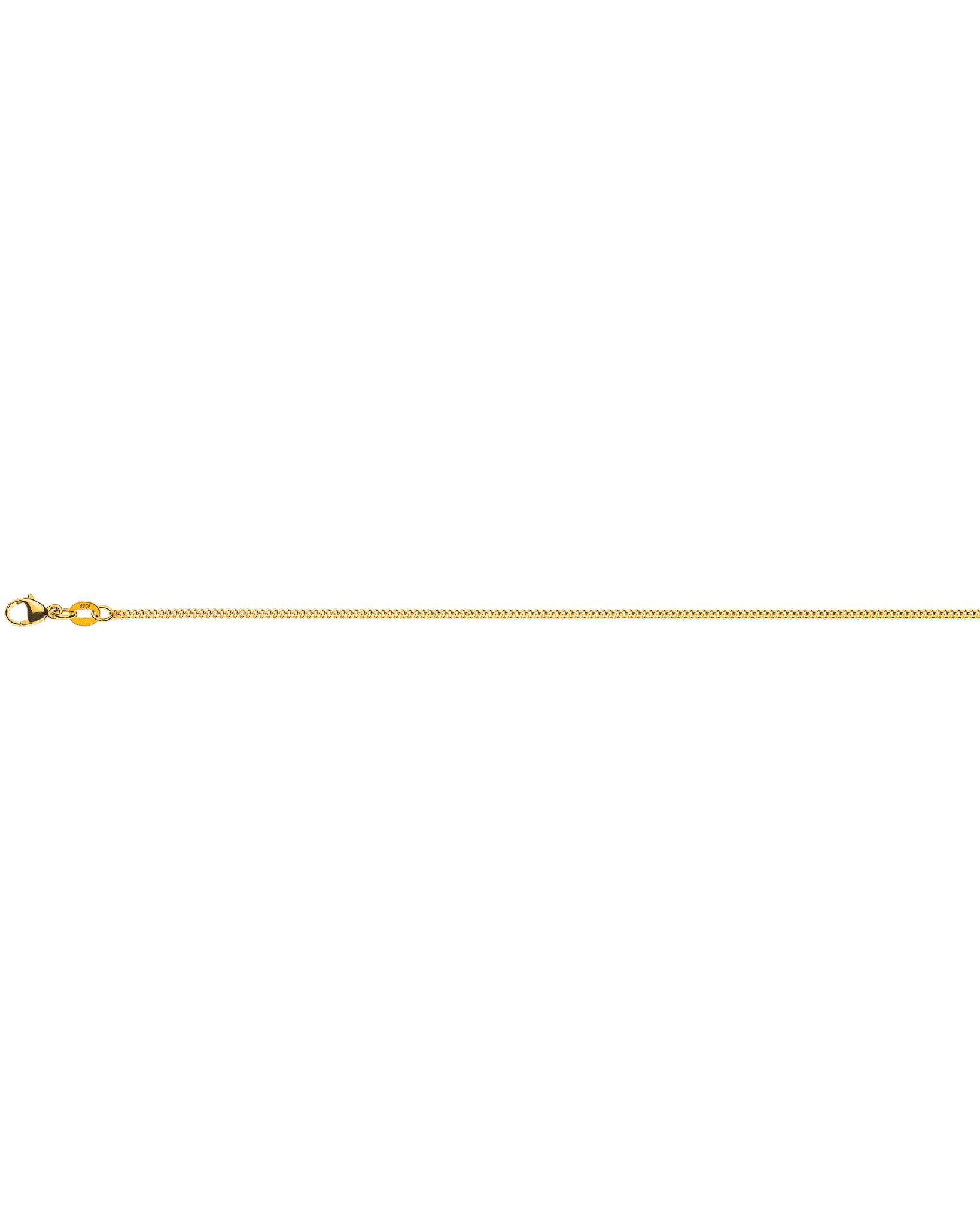 Gourmette limée or jaune 750 env. 1.6mm