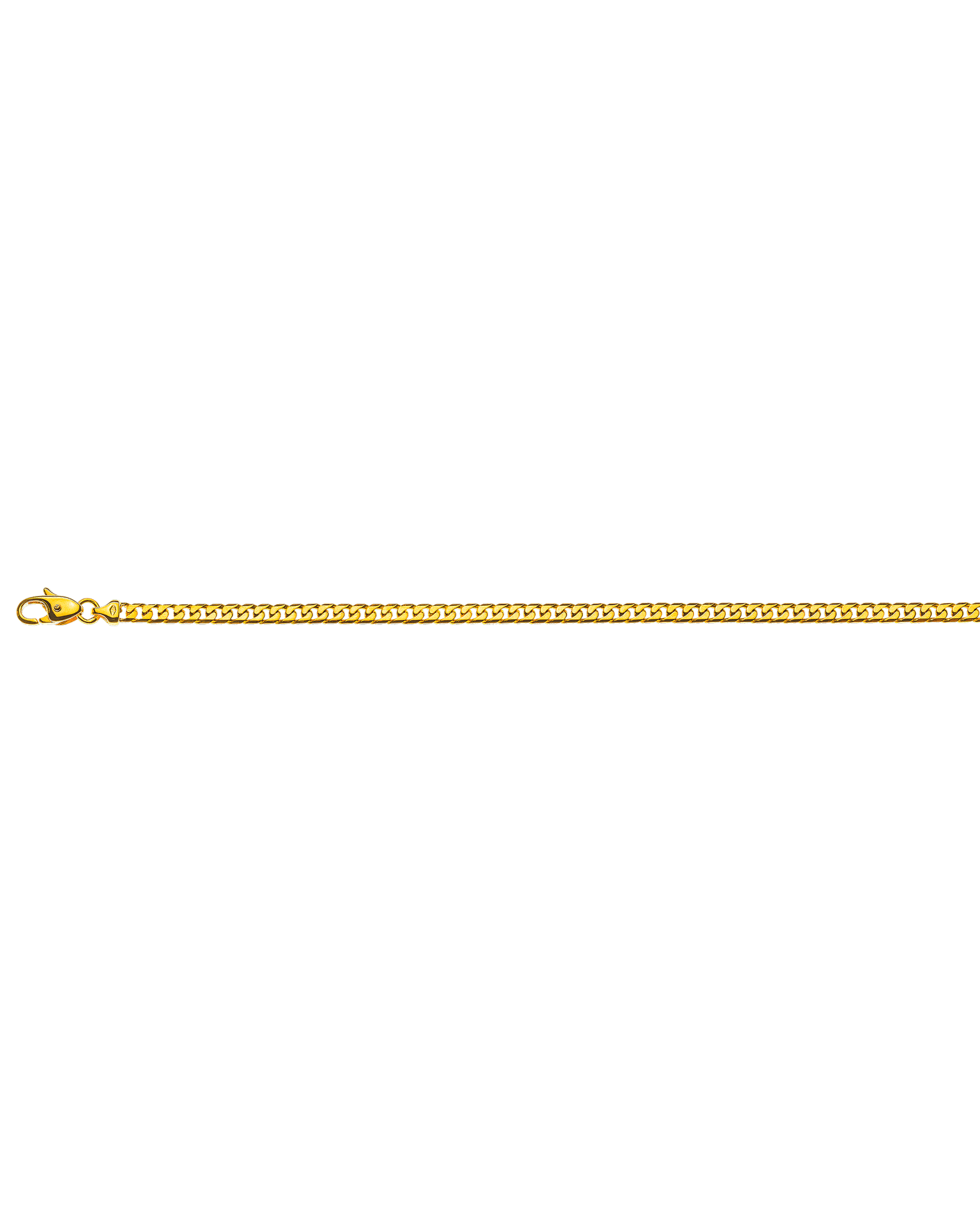 Collier gourmette limée or jaune 750 env. 4.0 mm