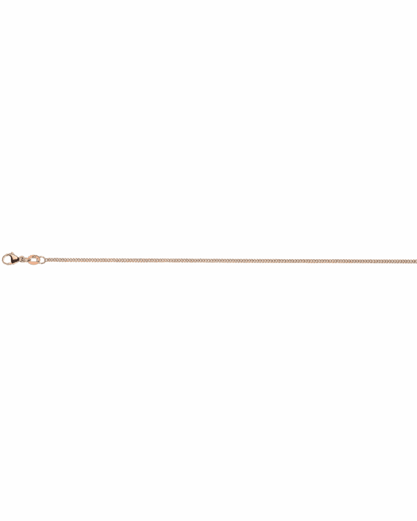 Gourmette limée or rose 750 env. 1.6mm