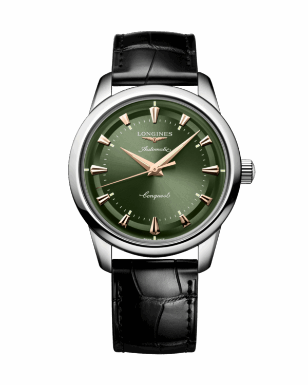 Longines Conquest Heritage 40mm Vert cuir