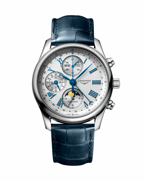Longines Master Collection Chronograph Moonphase 40mm Blanc2 cuir