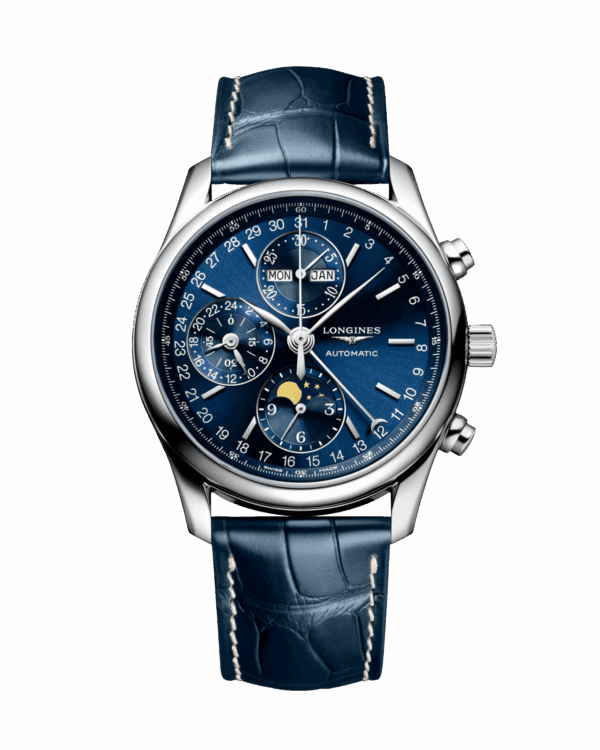 Longines Master Collection Chronograph Moonphase 40mm Bleu Cuir