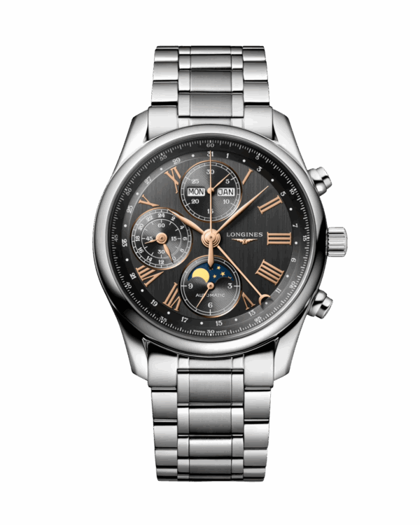 Longines Master Collection Chronograph Moonphase 40mm Noir acier
