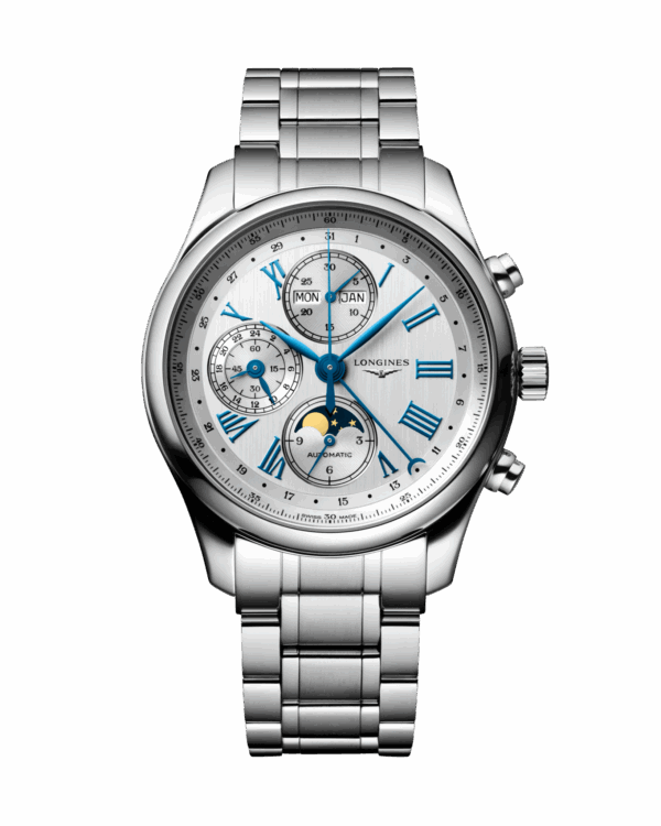 Longines Master Collection Chronograph Moonphase 42mm Argent acier
