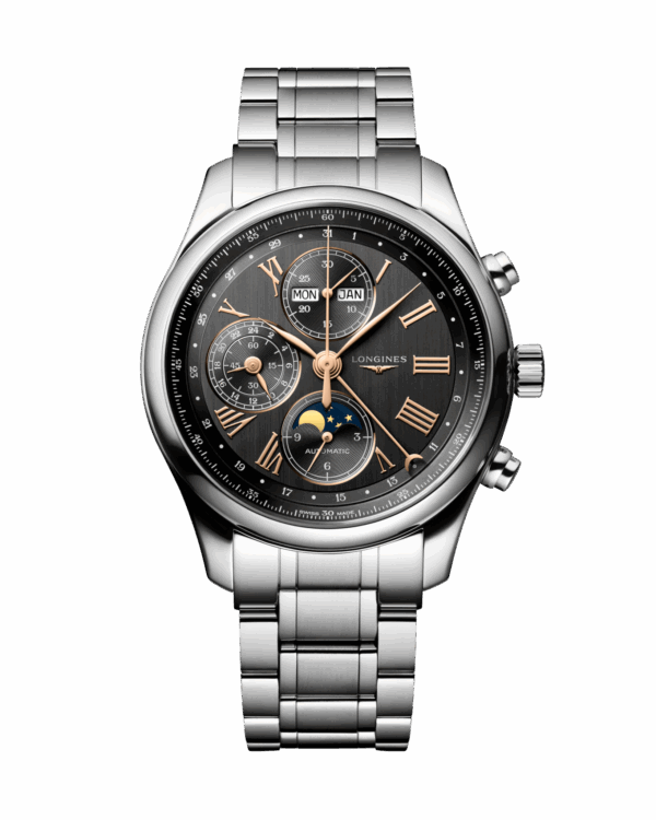 Longines Master Collection Chronograph Moonphase 42mm Noir acier