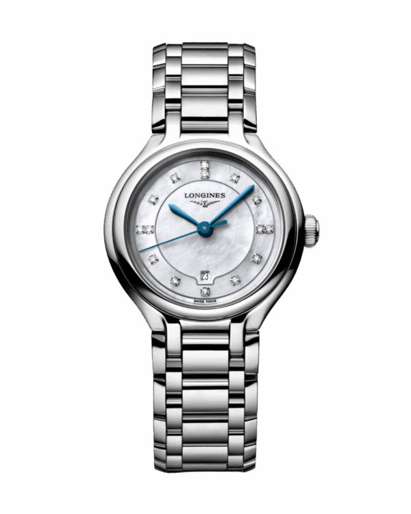 Longines PrimaLuna Diamants 30mm Blanc