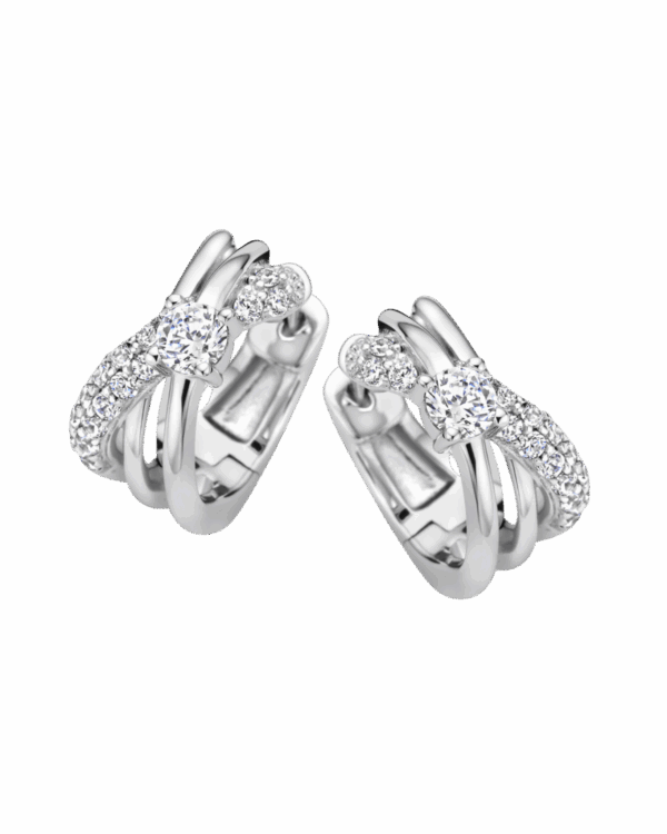 Créoles argent 925 zirconia | Gil Bonnet & Fils