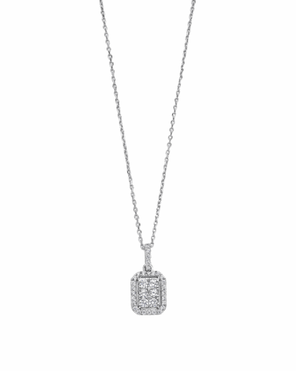 Collier argent 925 rhodié zirconia | Gil Bonnet & Fils