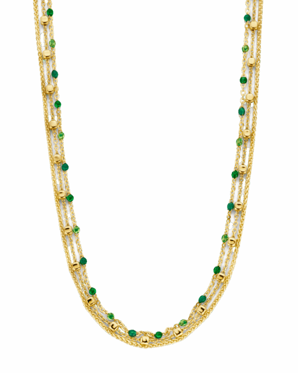 Collier trois rangs argent 925 doré | Gil Bonnet & Fils