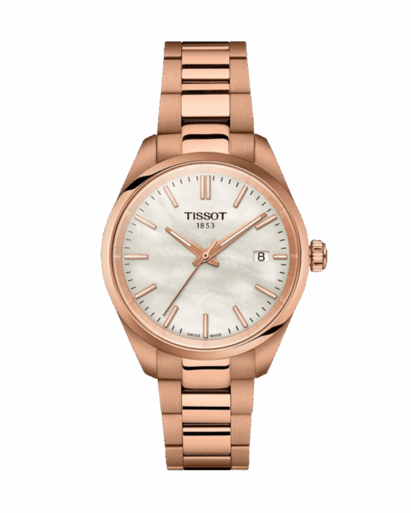 Tissot PR 100 34mm or rose Blanc