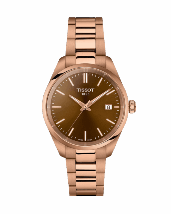 Tissot PR 100 34mm or rose Brun