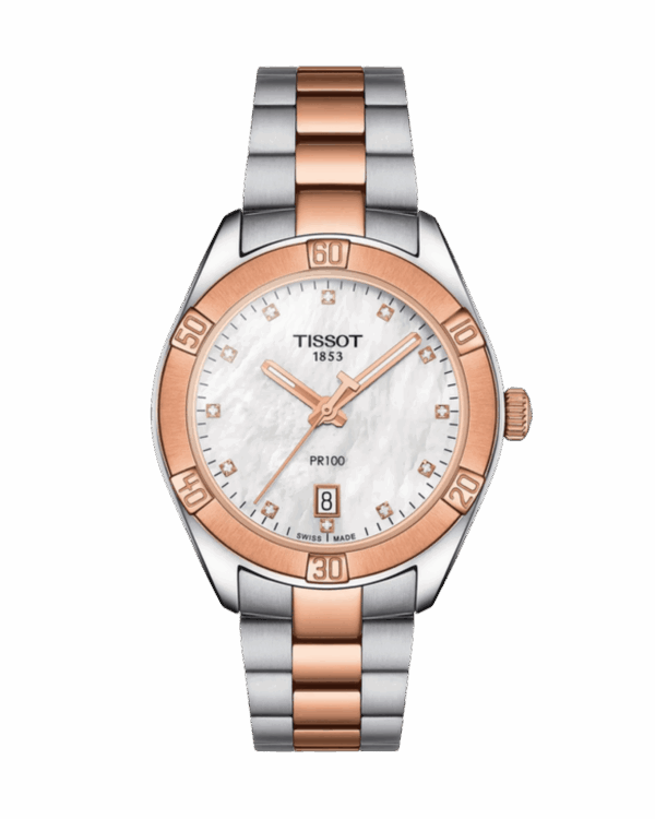 Tissot PR 100 Sport Chic Diamond 36mm rosé