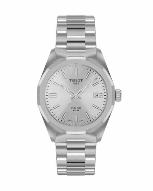 Tissot PRC 100 Solar 34mm Argenté