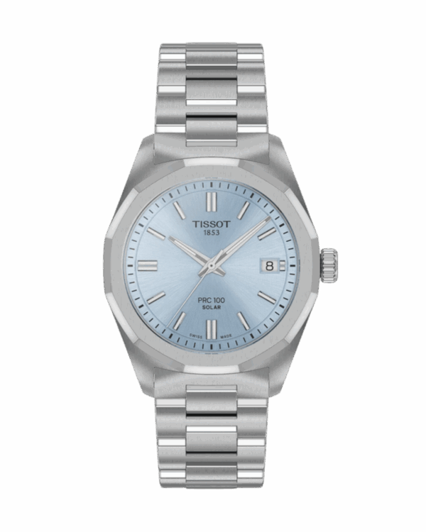 Tissot PRC 100 Solar 34mm Bleu clair