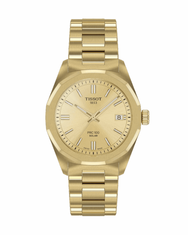 Tissot PRC 100 Solar 34mm Doré