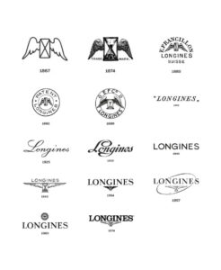 Évolution historique des logos Longines de 1867 à 1974