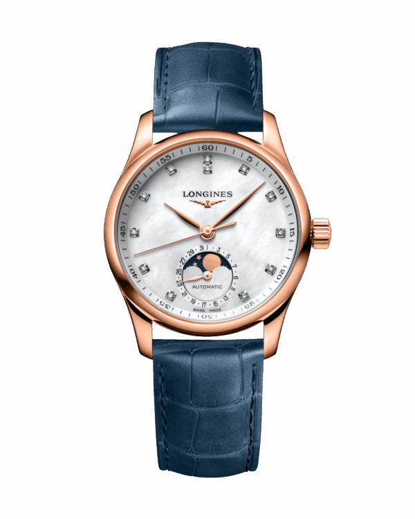 Longines Master Collection Moonphase Or Rose 18 Carats