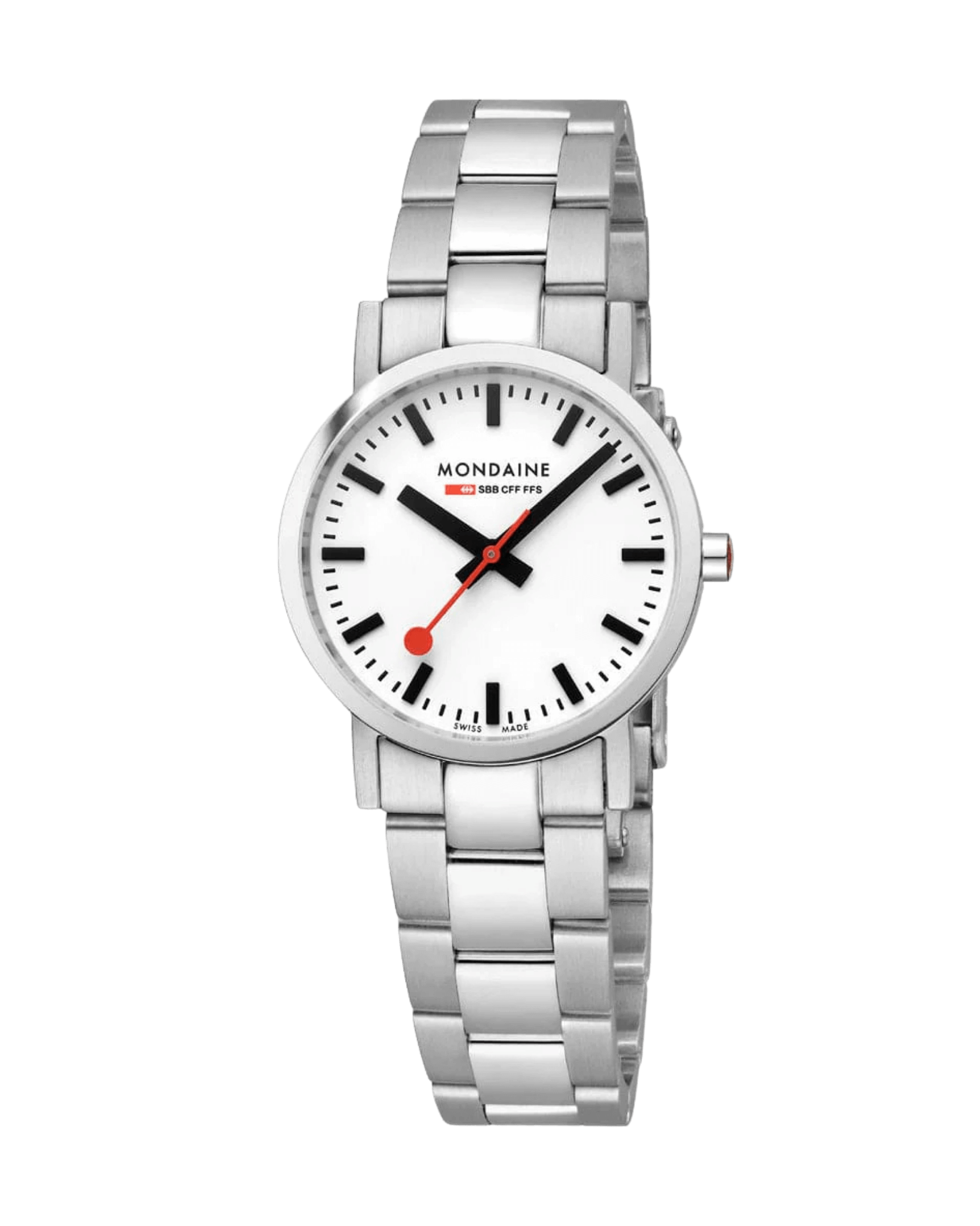Mondaine Classic 30mm acier blanc
