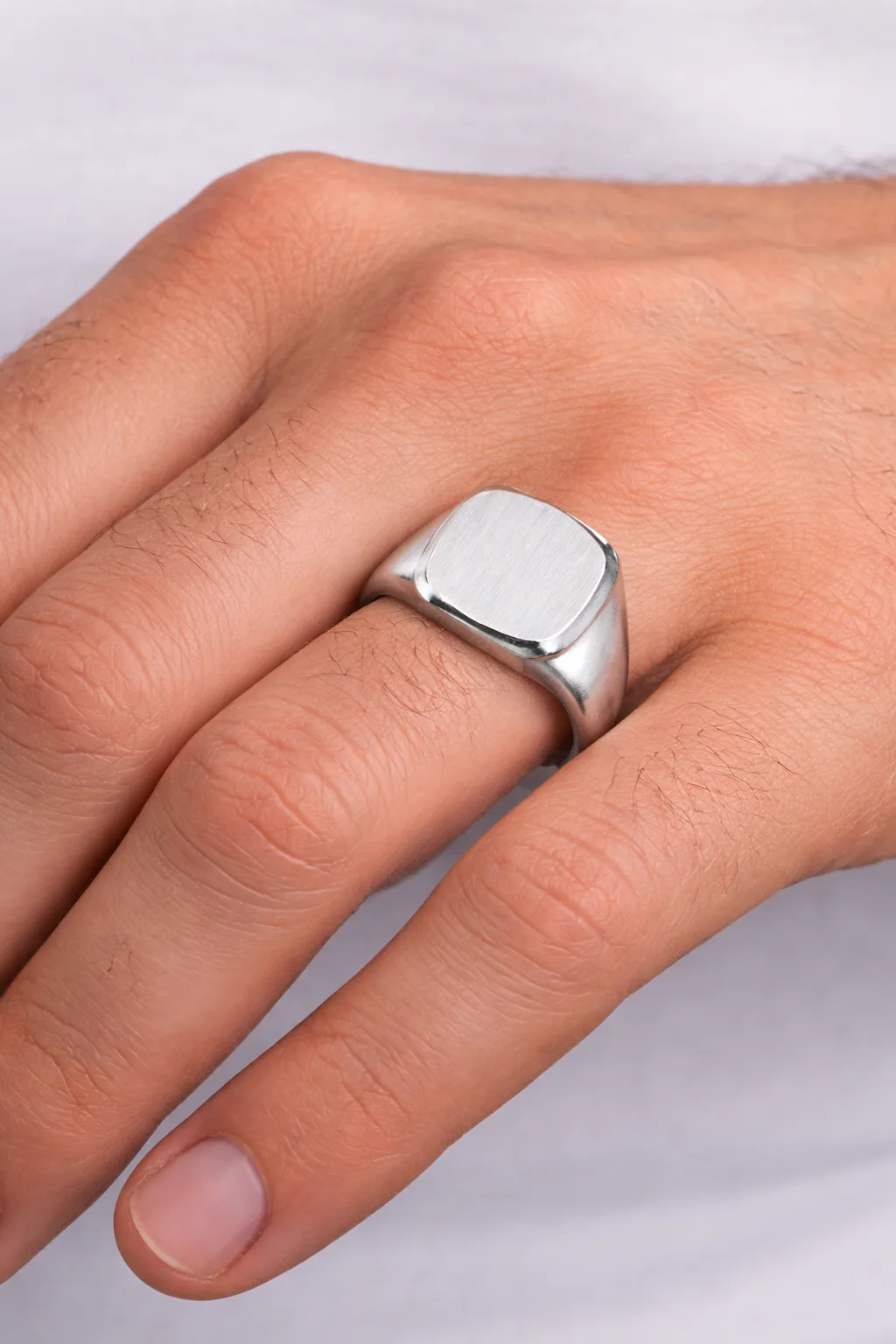 Chevalière carrée argent 925 rhodié – Pfalzer – Image 2