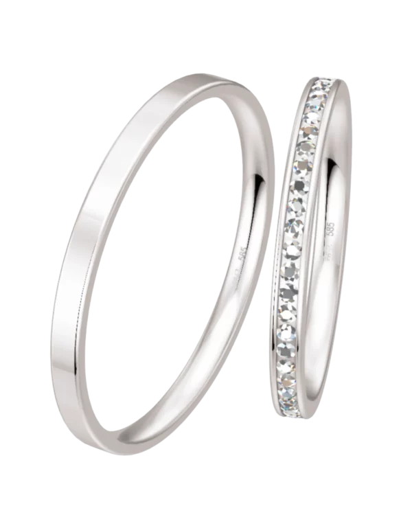 Alliance Breuning Topseller or blanc 585 diamants 2 mm