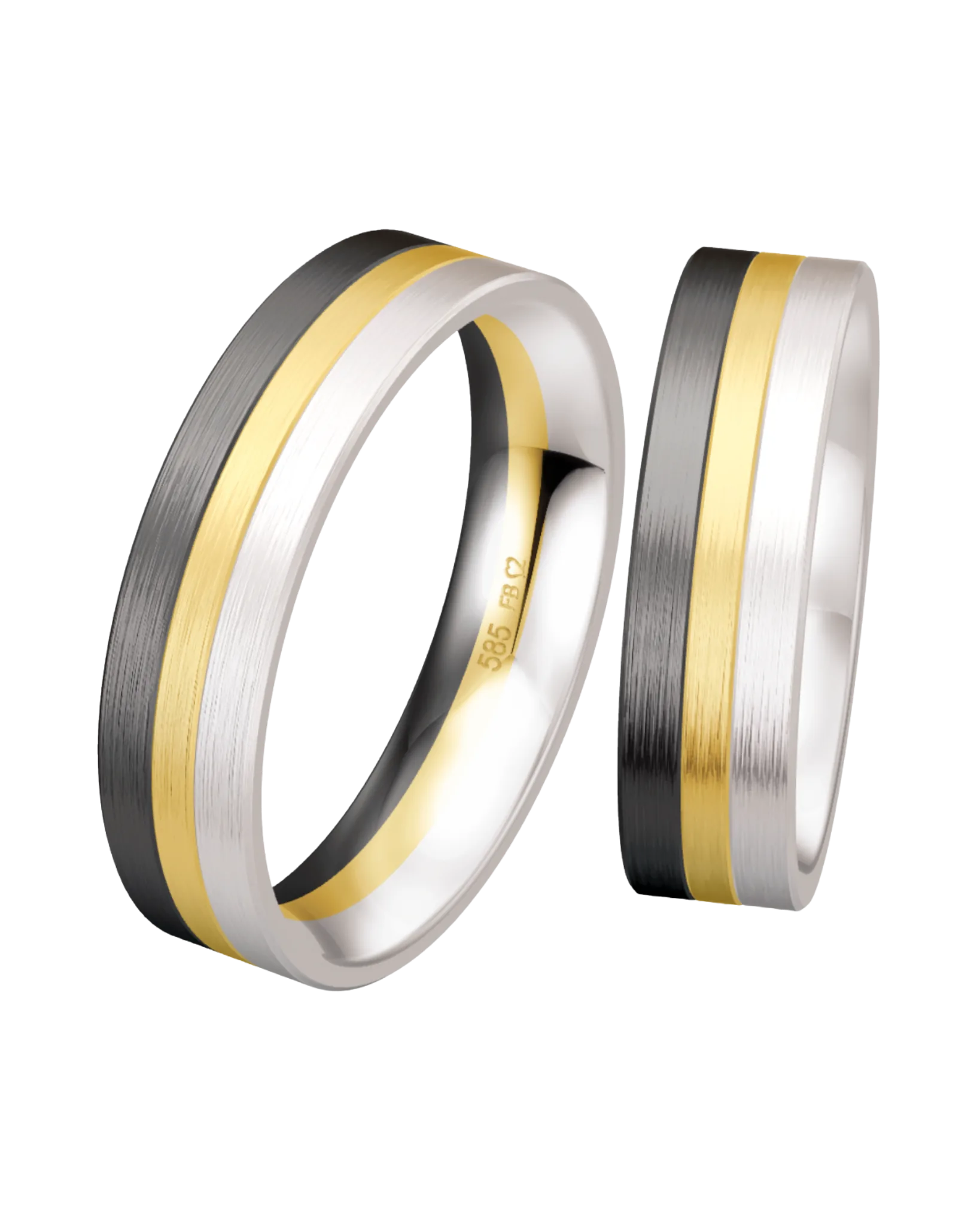 Alliance Breuning Black And White or tricolore diamant 5.5 mm