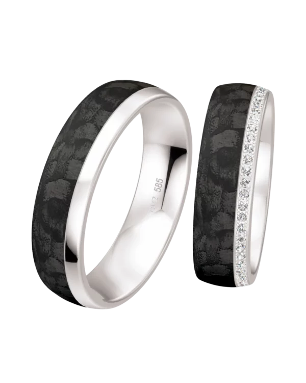 Alliance Breuning Carbon or blanc 585 diamant 6 mm