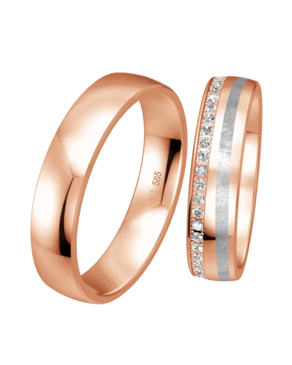 Alliance Breuning Color or rouge 585 diamants multicolores 5 mm