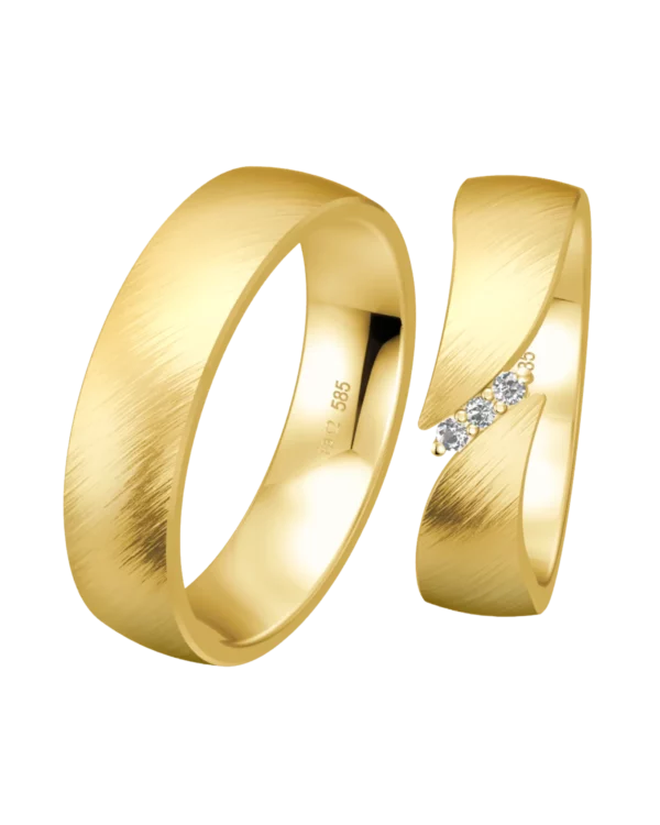 Alliance Breuning Diamond Line or jaune 585 diamant 6 mm