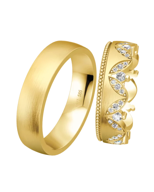 Alliance Breuning Luxury or jaune 585 diamants 6.5 mm