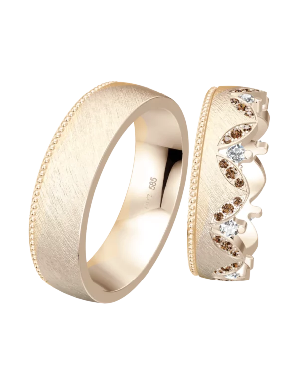 Alliance Breuning Blended Wave or Sunrise et Blush 6.5 mm diamants