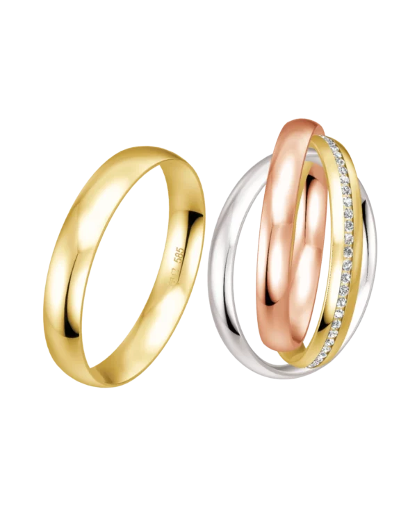 Alliance Breuning Roll Ring 3 ors 585 diamants 3 mm